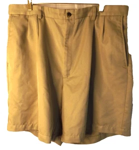 Haggar Q Golf Shorts Men Brown Flex Waist Quality Active Classic Outdoors Sz 38 - Picture 1 of 7