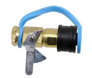 MB STURGIS 104052 1/4" NPT BRASS PROPANE QUICK DISCONNECT SHUT OFF w/PLUG - Foto 1 di 1