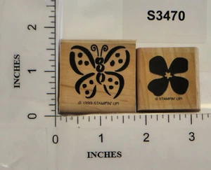 Stampin' Up! Wood Block Stamp Lot Spring Easter Butterfly Flower Bunny Chick Egg - Picture 1 of 4