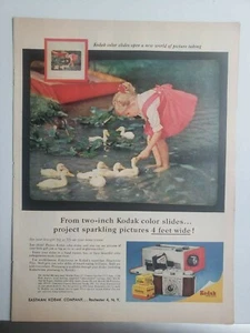 Kodak Color Slides Film Vintage 1957 Print Ad Ephemera Wall Art Decor - Picture 1 of 1
