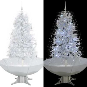 Schneiender Weihnachtsbaum mit Schirmfuß Weiß 170 M8A3 - Bild 1 von 8