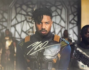 FOTO MICHAEL B. JORDAN FIRMADA PANTERA NEGRA AUTOGRAFIADA 11x14 BAJO TESTIGO DE AUTENTICIDAD - Imagen 1 de 1