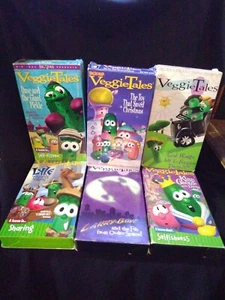 LOT Of 6 Veggie Tales VHS God Wants Me to Forgive Them, Dave, King George, Lyle  - Picture 1 of 18