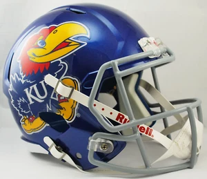 KANSAS JAYHAWKS NCAA Riddell SPEED Full Size Replica Football Helmet - Picture 1 of 1