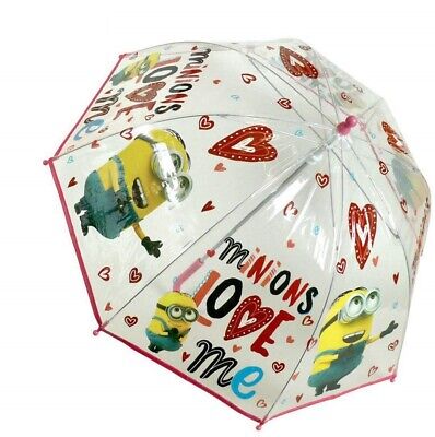 Minions Cuore Love Me Ombrello  PVC Trasparente Bambina Classico • 17.90€