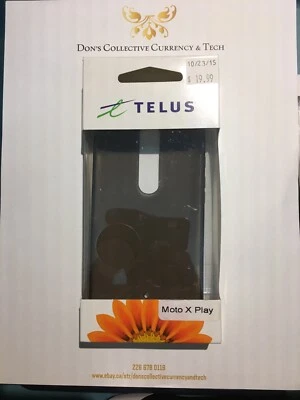 Telus Branded Gelskin For Moto X Play - Clear / Black - Image 1 of 2