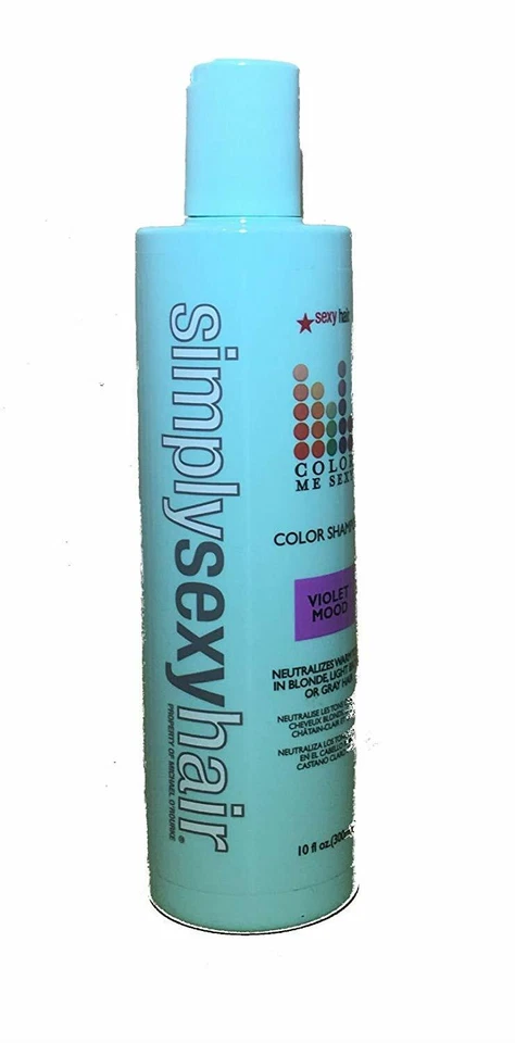 Sexy CHAMPÚ COLOR CABELLO VIOLETA MOOD 10 OZ RUBIO, MARRÓN CLARO GRIS ORIGINAL Foto 1 de 1
