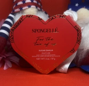 Spongelle Mini FOR THE 2 OF US: SUGAR DAHLIA Body Buffer Bath Sponge 2 Oz New💥 - Picture 1 of 3