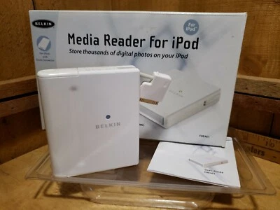 Belkin Media Reader with Dock Connector for iPod - White (F8E461) Store/Transfer - Image 1 of 4