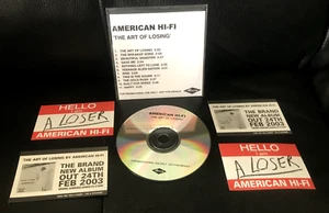 AMERICAN HI-FI THE ART OF LOSING rare uk Promo CD -R 2003 & Stickers punk alt - Picture 1 of 2