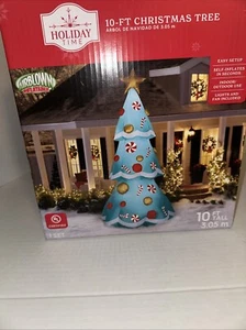 Holiday Time Inflatable Christmas Tree Airblown Lighted Yard Inflatable 10' Tall - Picture 1 of 5