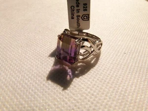 Gemporia/Gems TV Sterling Silver 6.21cts Anahi Ametrine Ring Size P - NEW - Picture 1 of 4
