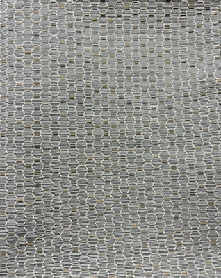 Three-Piece Fabric Bundle Including White and Gold Metallic & Beige & Grey Linen - Image 1 of 4