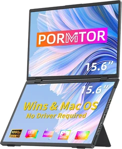 Laptop Screen Extender,15.6" Dual Monitors (Wins/Mac) Folding Stacked Portable - Picture 1 of 12