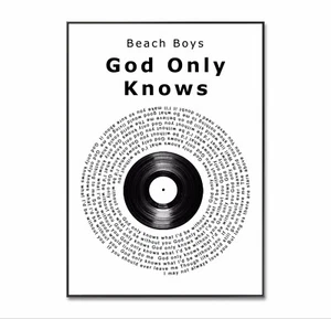 Beach Boys Poster, God Only Knows Vinyl, The Beach Boys Lyrics Print, A4 Gift - Picture 1 of 4