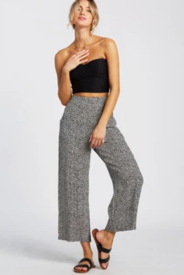 Billabong Printed Pants Wide Leg Side Pockets Lightweight Elastic Waist SZ S NWT - Image 1 of 4