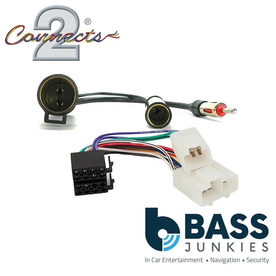 Car Stereo Radio Aerial Antenna & ISO Lead Kit for Nissan E51 Elgrand 2002-10