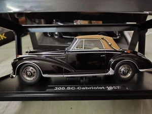 KK Scale Models Mercedes-Benz 300 SC Cabriolet 1957 Black 1/18 DieCast Model^Car - Picture 1 of 4