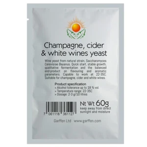 Champagne, Cider & White Wine Yeast 60g - Picture 1 of 2