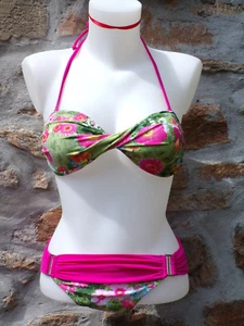 MAILLOT DE BAIN T 38 BONNET B / C BIKINI TBE MAGNIFIQUE ETE PLAGE VACANCES MER ! - Imagen 1 de 12