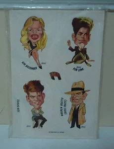 CADYNA Spain 10 Sticker Sheets Kim Bassinger Rob Lowe Tom Cruise Warren Beatty - Picture 1 of 1