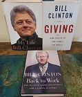 3 President Bill Clinton MY LIFE Autobiography GIVING Back To Work HC/DJ Books 