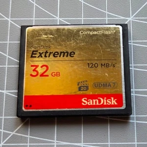 1 x 32GB Compact Flash SanDisk 120MB/s Memory Cards MIX CF for Camera * USED * - Picture 1 of 4