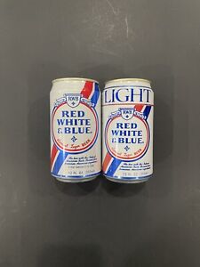 Red White & Blue. Light Beer Cans. Heileman. Top Opened. Combined Shipping.