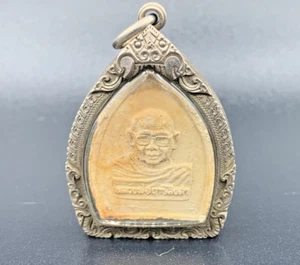 Ciondolo amuleto Phra Thai polvere sacra argento sterling custodia protezione talismano - Foto 1 di 10