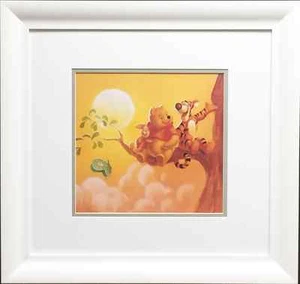Disney WINNIE THE POOH IN SUMMER Lithograph CUSTOM FRAMED Art print - childrens - Picture 1 of 2