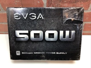 New/Sealed EVGA - 500watt PSU - 80 Plus Bronze - 100-W1-0500-KR - Bild 1 von 7