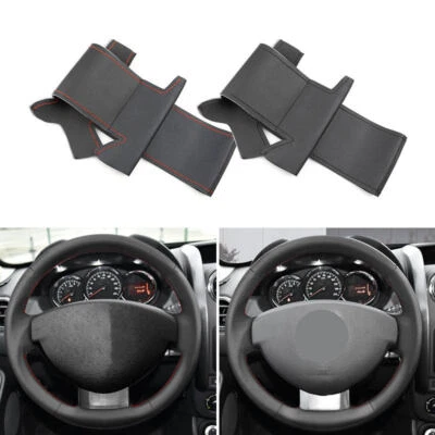 Cubierta de volante de coche de cuero microfibra para Renault Duster Dacia 2010-2016 Foto 1 de 4