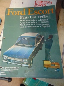 Ford Escort Mk1 Genuine 1968 Factory Parts List Manual VGC, Francais, Espanol, - Picture 1 of 6