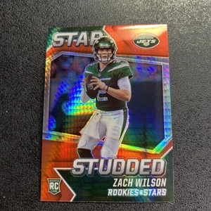 2021 Rookies & Stars Zack Wilson Rookie Star Studded Red Plaid Prizm SS-22 - Picture 1 of 2