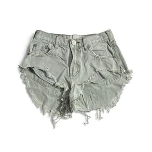 One Teaspoon Damenshorts Größe 23 abgeschnittene Rollen abgenutzt Denim Daisy Dukes - Bild 1 von 8