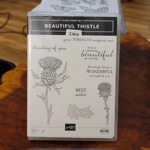 Stampin Up! Beautiful Thistle Bundle- Stamp Set & Dies Great Condition - Picture 1 of 3