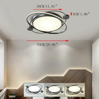 Lámpara de techo LED moderna montaje empotrado regulable 48W lámpara con control remoto Foto 1 de 4