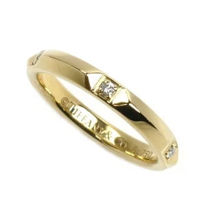 Tiffany & Co. Anillo de diamantes True Band oro amarillo K18 JP talla 8 / EE. UU. 4,5 / EU48 - Imagen 1 de 8