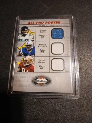 2002 Fleer  All Pro Roster Triple Game Worn Patch (Smith, Harrison, Owens) - Image 1 of 2