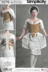 Simplicity 8579 modello da cucire ~ borse a cambio corsetto XVIII secolo misura 14-22 - Foto 1 di 2