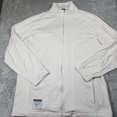 Chaqueta de Pista de Vuelo DE COLECCIÓN Air Jordan Para Hombres 2XL Blanca Cuello Simulado Jumpman Años 90 Foto 1 de 4