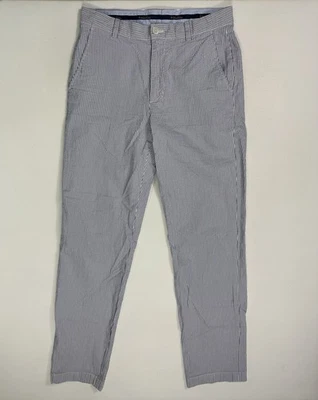 Pantalones Brooks Brothers Seersucker Clark para hombre 32x34 (32x33) azul blanco a rayas Foto 1 de 4