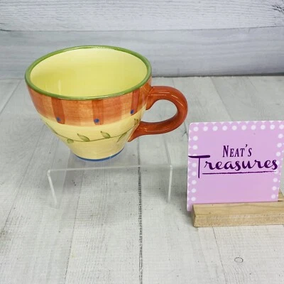 Taza taza boca ancha Pfaltzgraff NAPOLI gres colorido floral verde 16 oz Foto 1 de 4