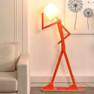 Cool Creative Floor Lamps Wood Tall Decorative Corner Reading Standing Swing Arm - Picture 1 of 11