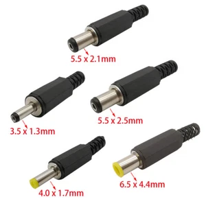 3.5 x 1.3mm 5.5 x 2.1mm 2.5 6.5 x 4.4 DC Power Male Plug Jack Adapter Wire Plug - Picture 1 of 6