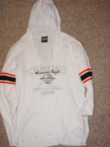Womens Harley Davidson Screamin Eagle White Longsleeve Hoodie! Size 2XL - Picture 1 of 8