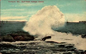 VINTAGE POSTCARD- PORTLAND MAINE, SURF-CAPE COTTAGE CASINO BK27 - Picture 1 of 1