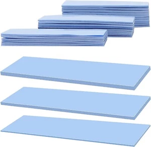 30 PCS Assorted Thickness 0.5/1/ 1.5 mm Silicone Thermal Pad with 6.0 W/mk Therm - Afbeelding 1 van 8