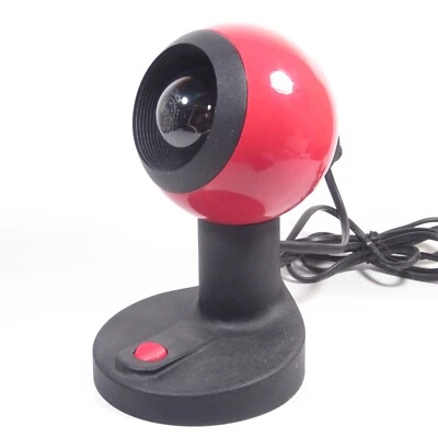 Vintage Space Age Unique Magnetic Adjustment Eyeball Lamp Mid Century Modern Red - Image 1 of 4