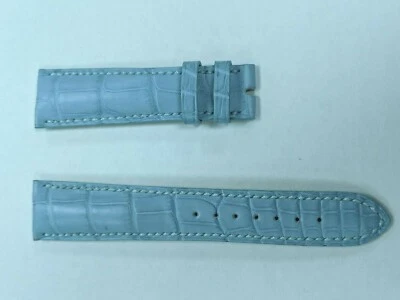 Original Chopard Sky Blue Stitched Alligator Watch Band 20mm x 16mm NOS - Image 1 of 4